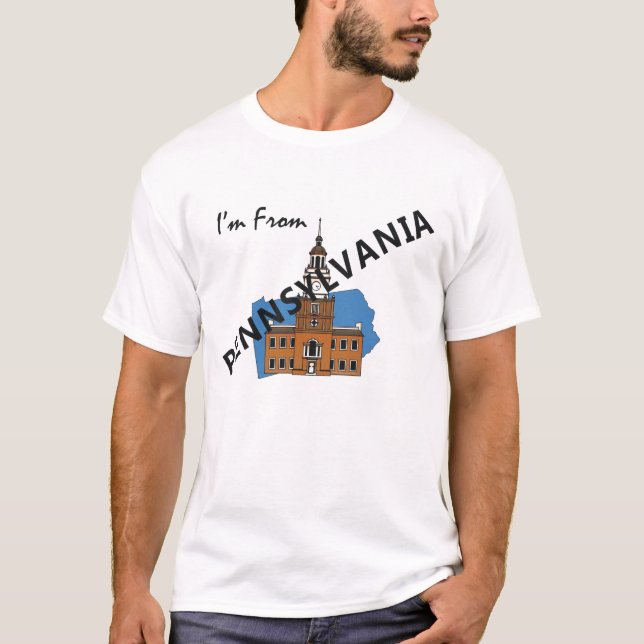 Camiseta T eu sou de Pensilvânia (Frente)