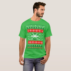 Camiseta T feio da camisola do Natal do Hairstylist do