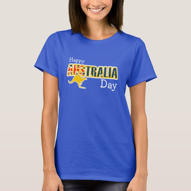 Camiseta T feliz do dia de Austrália (Frente)