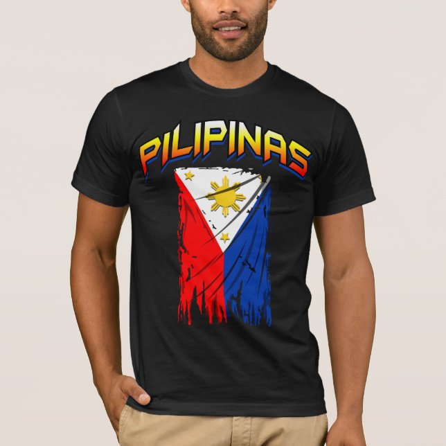 Camiseta T filipino da bandeira (pilipinas) (Frente)