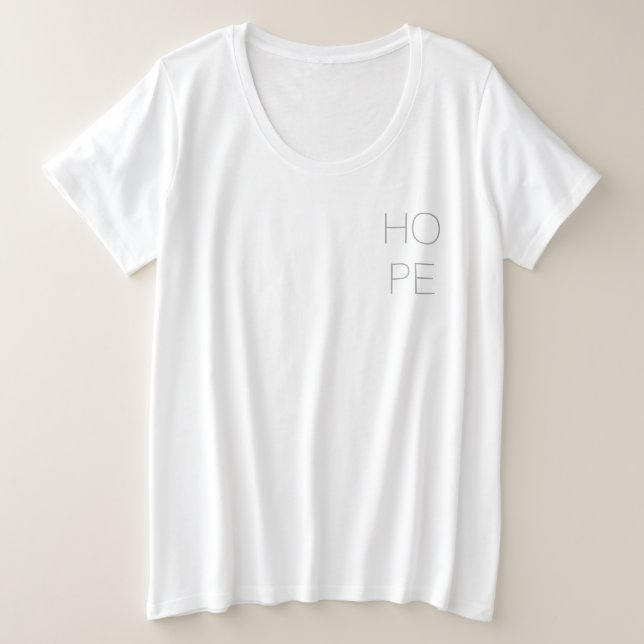 Camiseta T floral da esperança (Frente do Design)