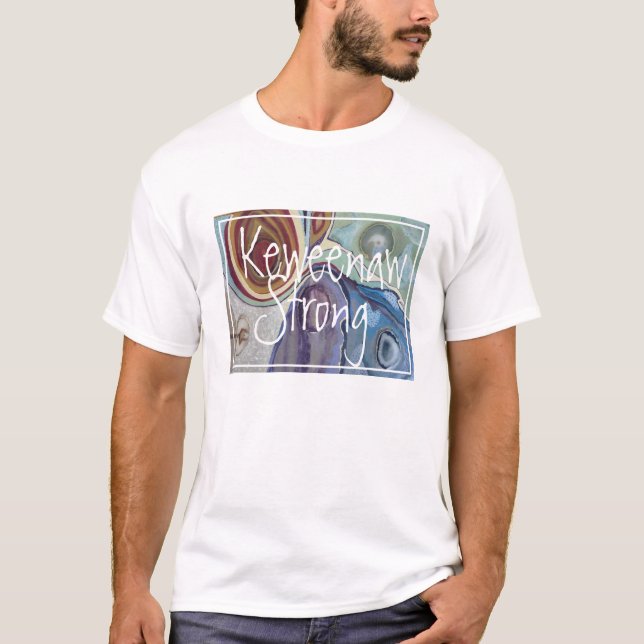 Camiseta T forte da ágata de Keweenaw (Frente)
