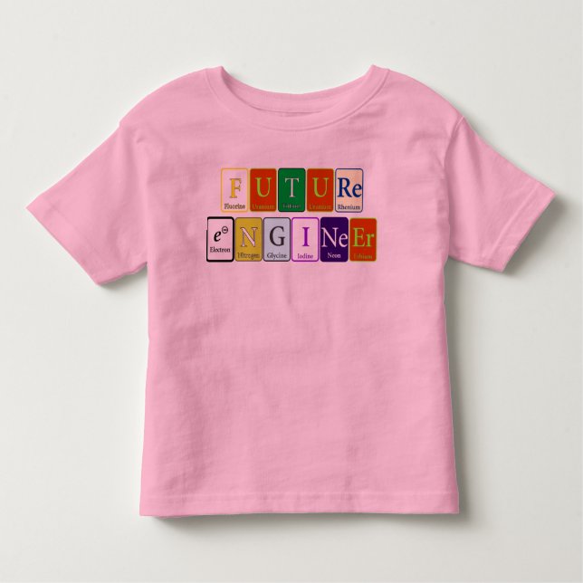 Camiseta T futuro da criança do engenheiro (Frente)