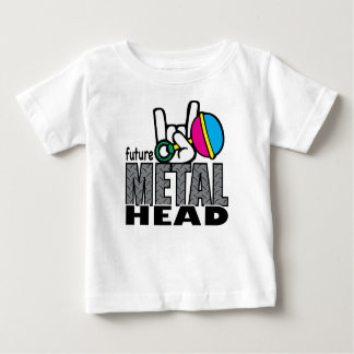 Camiseta T futuro do gráfico do ~ da cabeça do metal