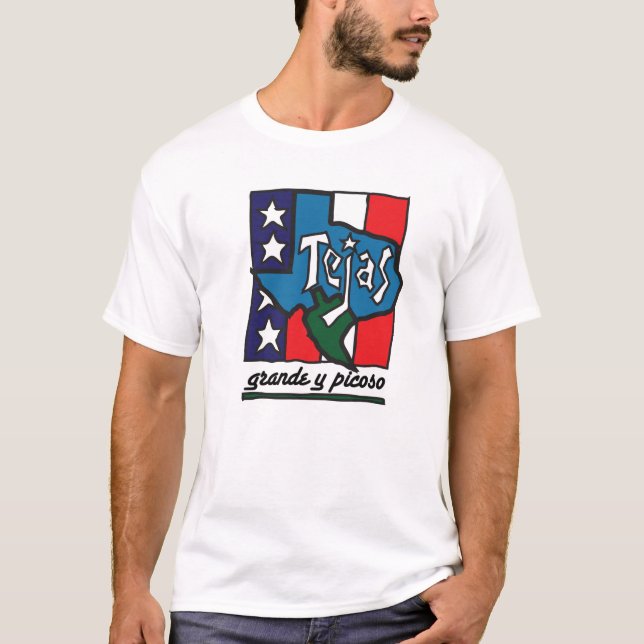 Camiseta T gráfico de "Tejas" (Frente)