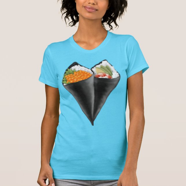 Camiseta T-Handroll de Sushi Ilustrada (Frente)