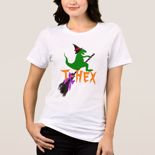 Camiseta "T-Hex" Funny Halloween Tee - T-Rex Costume (Frente)