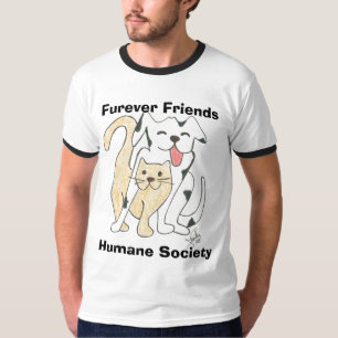 Camiseta T humano do logotipo da sociedade dos amigos de