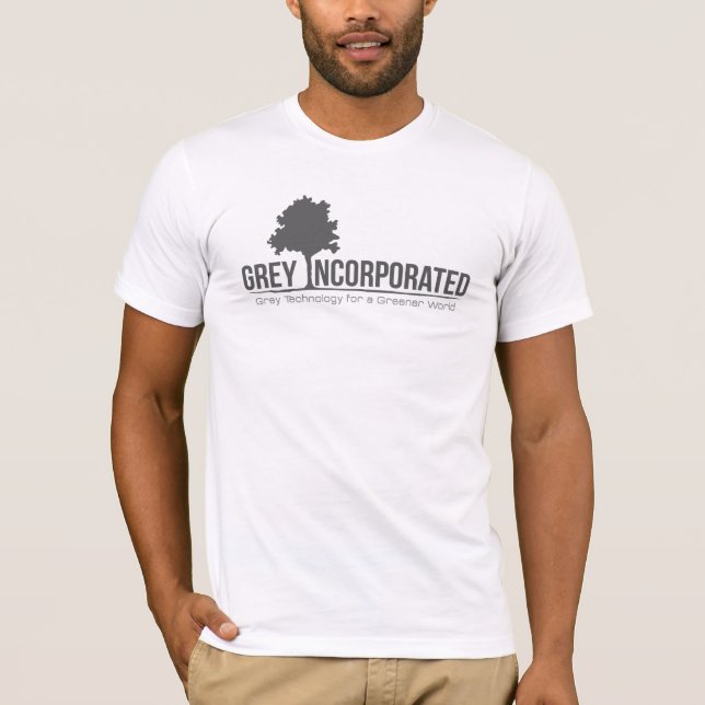 Camiseta T incorporado cinza (Frente)