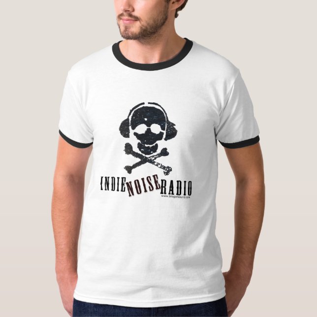 Camiseta T Indie da campainha do rádio do ruído (Frente)