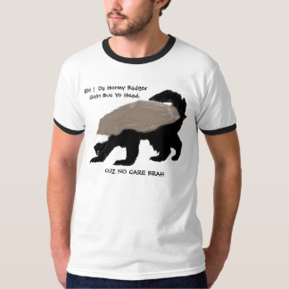 Camiseta T inglês do texugo de mel do Pidgin havaiano
