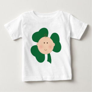 Camiseta T irlandês do Dia de São Patrício do trevo do bebê