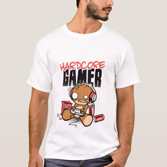 Camiseta t-ishrt homme hardcore gamer (Frente)