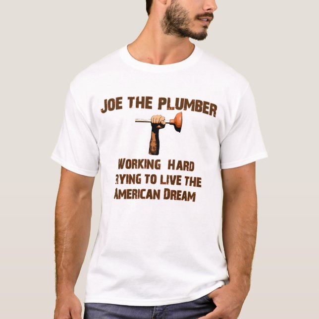 Camiseta T Joe o sonho americano do canalizador (Frente)