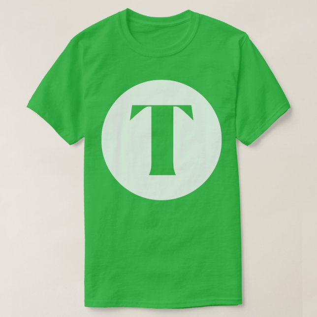 Camiseta T - Letra Monograma Inicial (Frente do Design)
