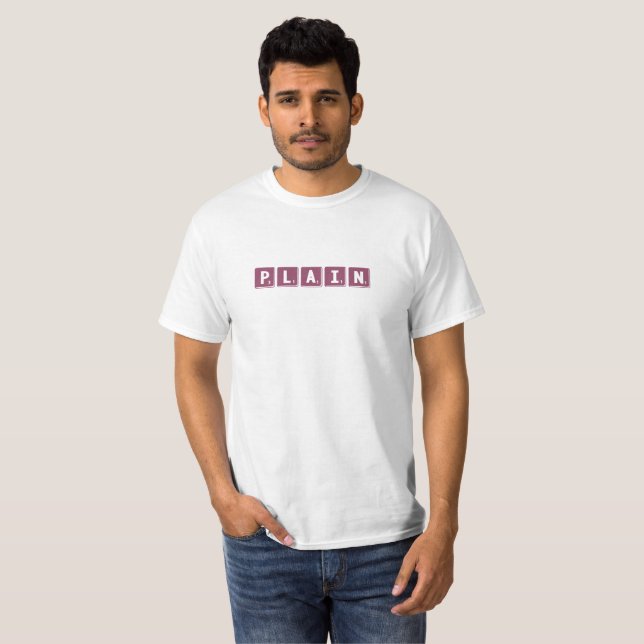 Camiseta T liso do Scrabble (Frente Completa)
