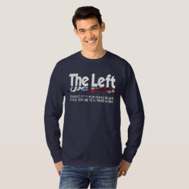 Camiseta T longo básico da Capa dos homens - a esquerda,