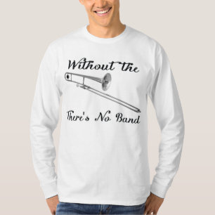 Camiseta T longo básico da Capa dos homens do Trombone