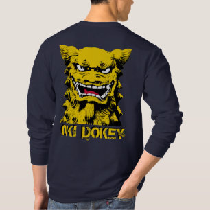 Camiseta T longo da Capa de Oki Dokey Shisa