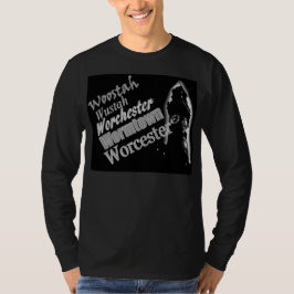 Camiseta T longo da luva de Woostah-Wormtown-Worcester