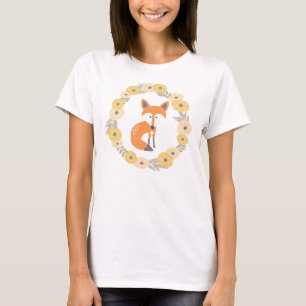 Camiseta T longo floral Foxy do Slub da Capa
