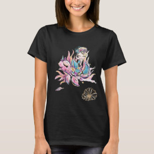 Camiseta T mágico do coral da tartaruga de mar do brilho d