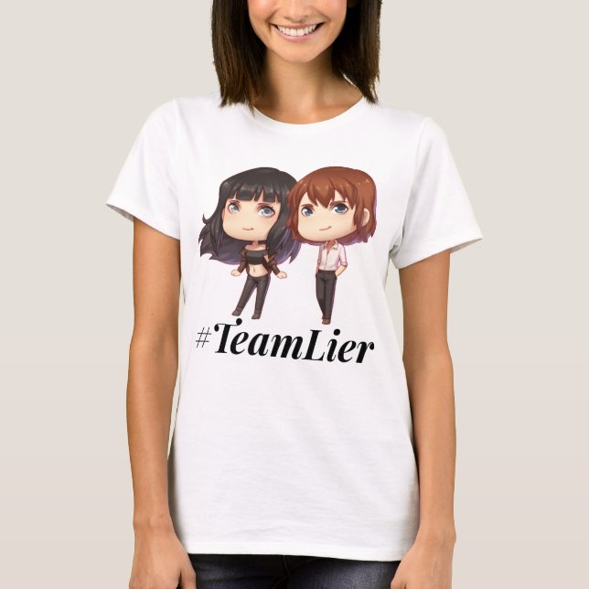 Camiseta T mais #TeamLier unilateral (Frente)