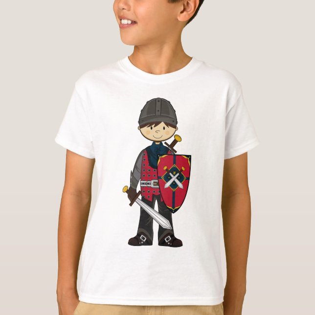 Camiseta T medieval bonito do cavaleiro (Frente)