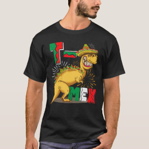 Camiseta T Mex Tacosaurus Rex Taco Cinco De Mayo Dinossaur