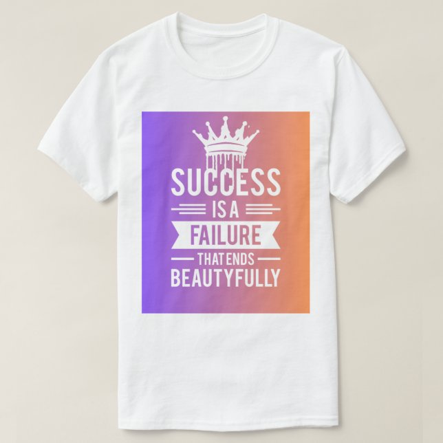 Camiseta T Mindset de Sucesso - Camisa de Cotação  (Frente do Design)
