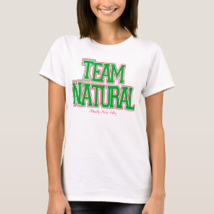 Camiseta T natural do bebê da equipe
