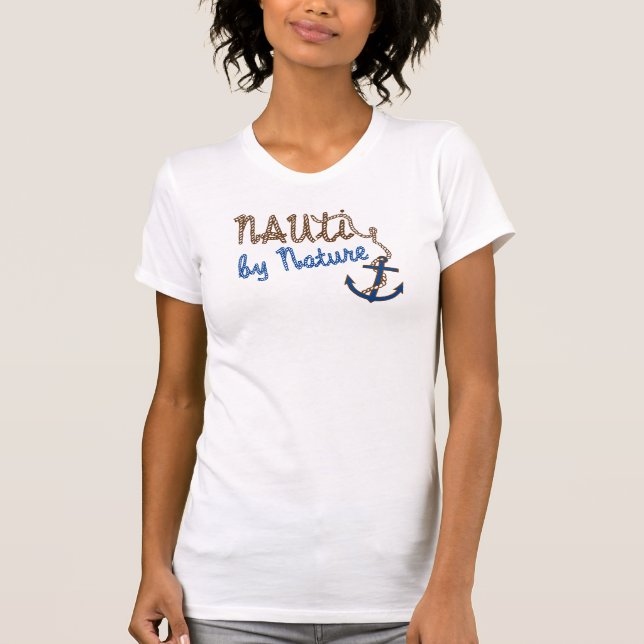 Camiseta T náutico do barco de Nauti por natureza (Frente)
