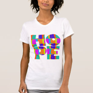 Camiseta T ocasional da colher da ESPERANÇA das mulheres