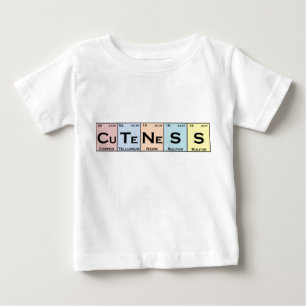 Camiseta T periódico da criança dos elementos do CuTeNeSS