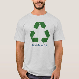 Camiseta T personalizado do reciclar