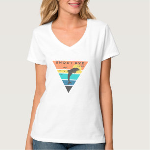 Camiseta T Pescoço-V feminino