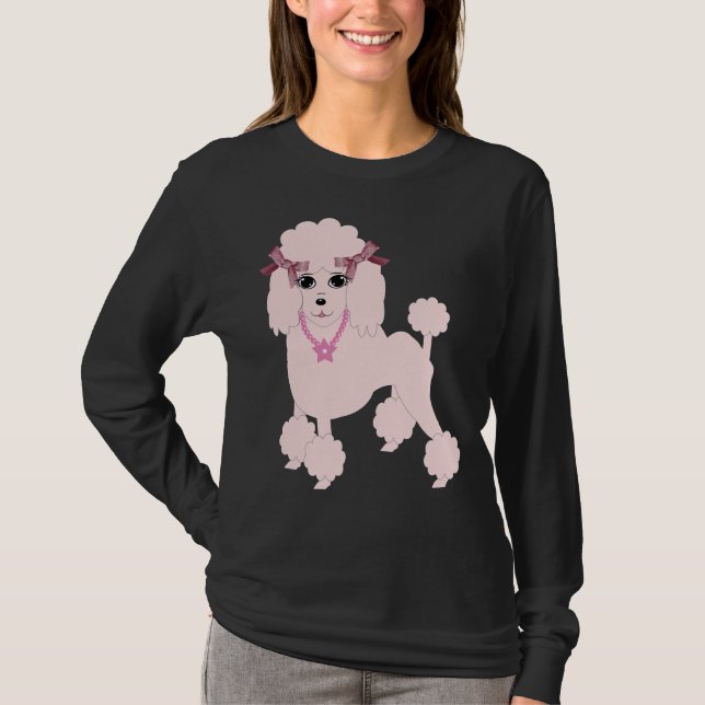Camiseta T- Poodle Rosa (Frente)