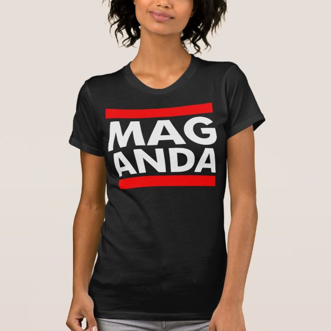 Camiseta T preto de Maganda (Frente)