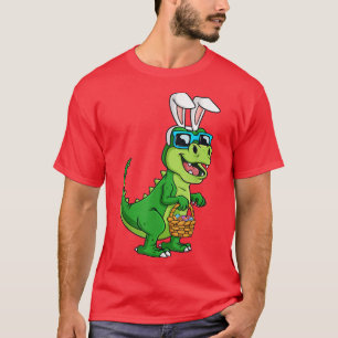 Camiseta T Re Coelhinho De Páscoa Com Uma Cesta De Ovos Eng