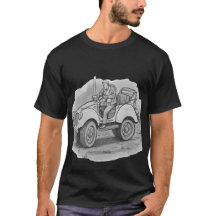 T-Retro Aventureiro-Vintage Desenho de Carro