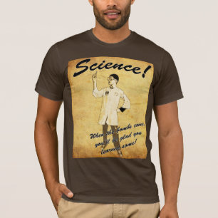 Camiseta T retro do poster da ciência dos anos 40
