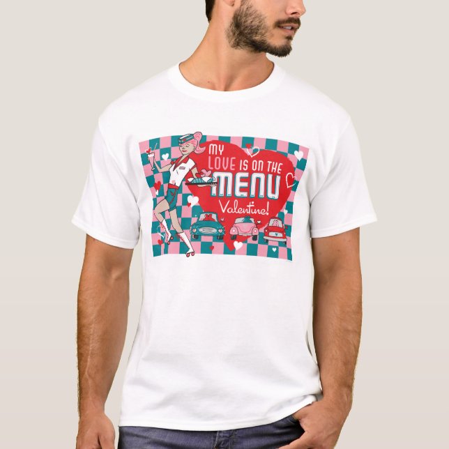 Camiseta T retro dos namorados do cinema ao ar livre do (Frente)