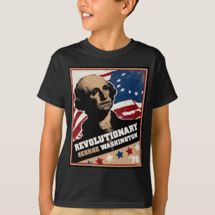 Camiseta T revolucionário dos miúdos de George Washington