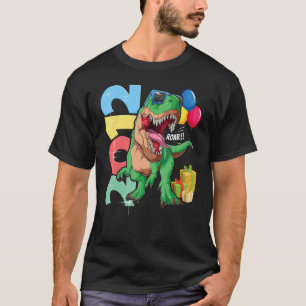 Camiseta T Rex 10ª Menina de Aniversário 10 Anos 2012 Dinos