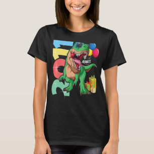 Camiseta T Rex 11rua Garota de Aniversário 11 Anos 2011 Din
