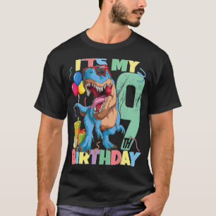 Camiseta T Rex 9ª Menina de Aniversário 9 Anos 2013 Dinossa