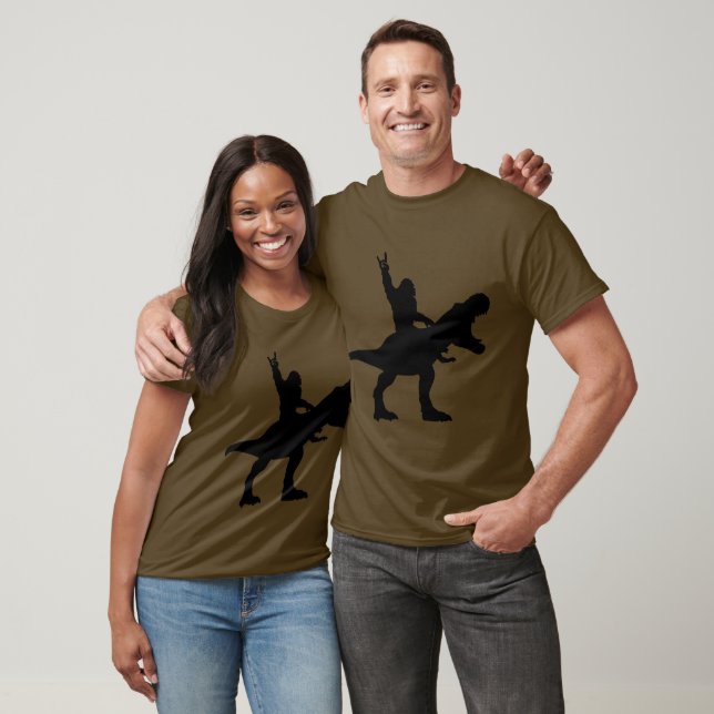 Camiseta T-Rex Andando Pé-Grande (Unissex)