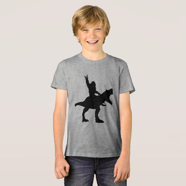 Camiseta T-Rex Andando Pé-Grande (Frente Completa)