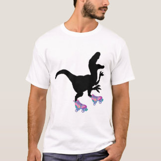 Camiseta T-rex Cilindro do Dinossauro Esfolando Engraçado