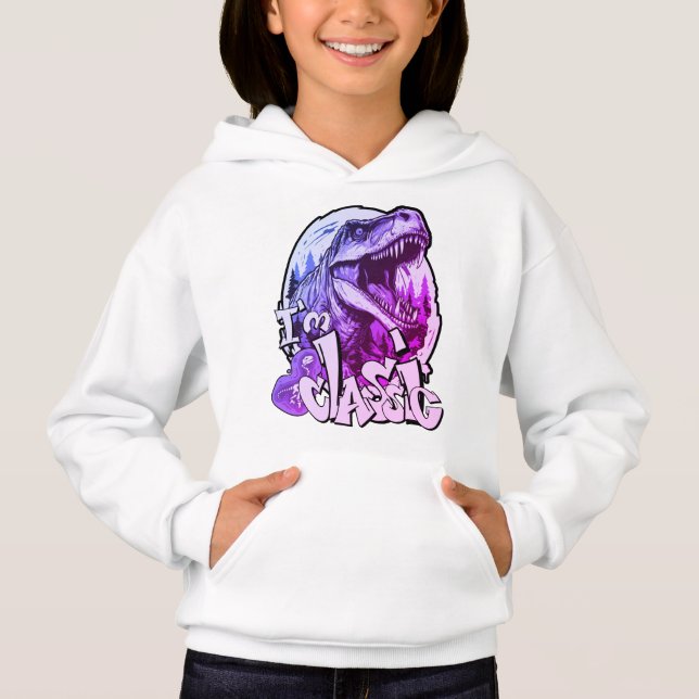 Camiseta T-Rex com Script "Sou Clássico" (Frente)